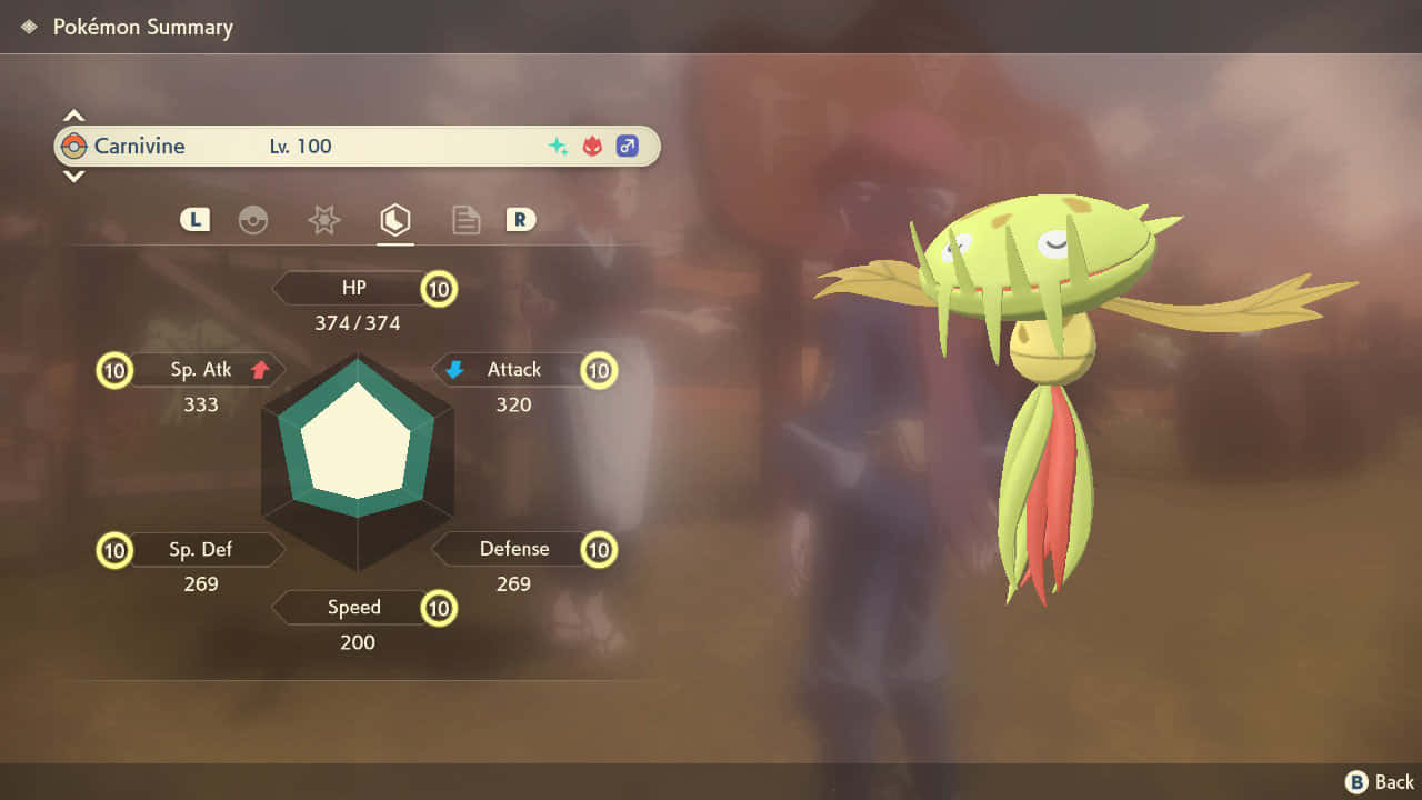 Carnivine toiminnassa - Kohtaus Pokemon Legends Arceuksesta Taustakuvat