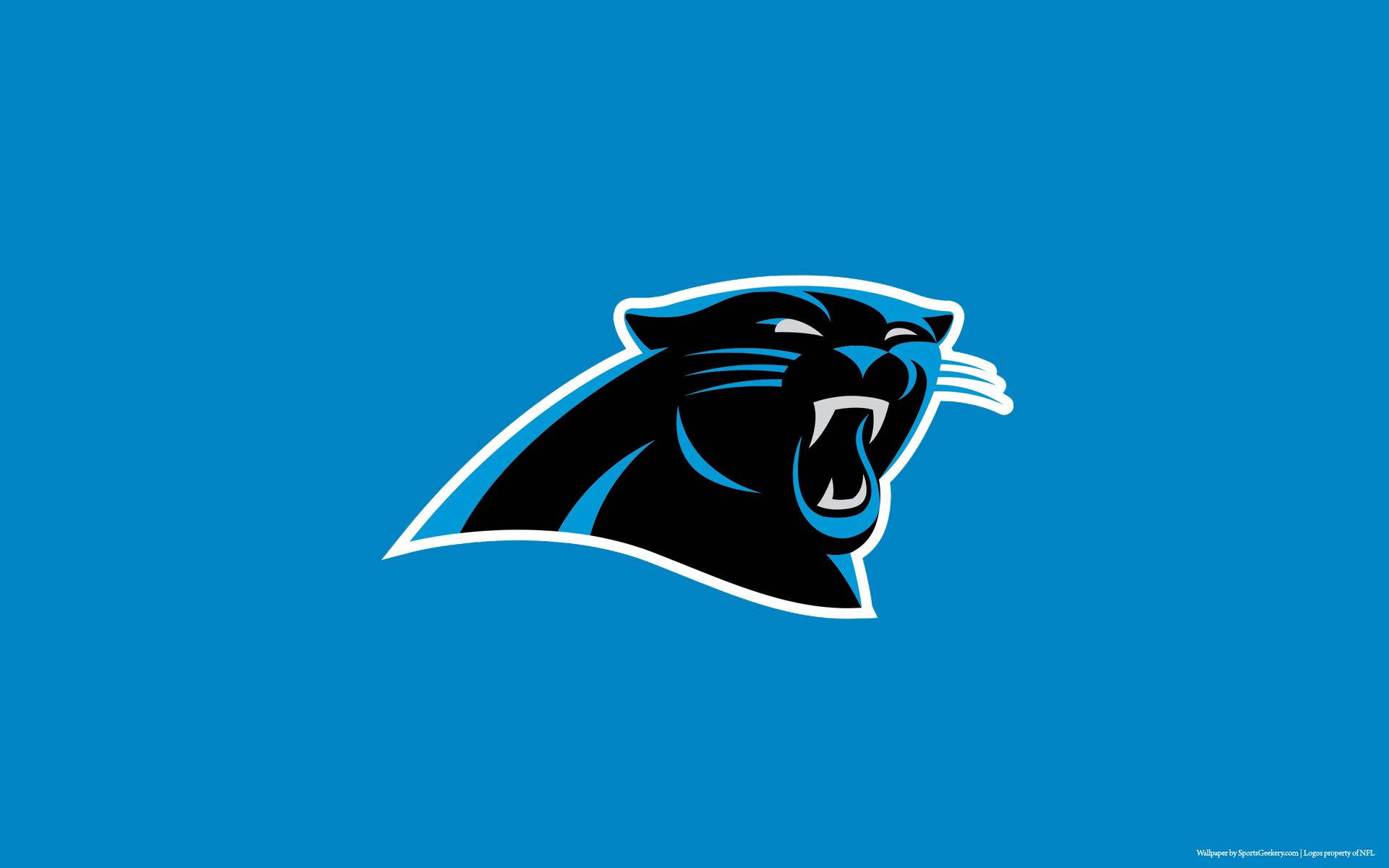 Carolina Panthers jalkapallologo vaaleansininen työpöydän taustakuva.