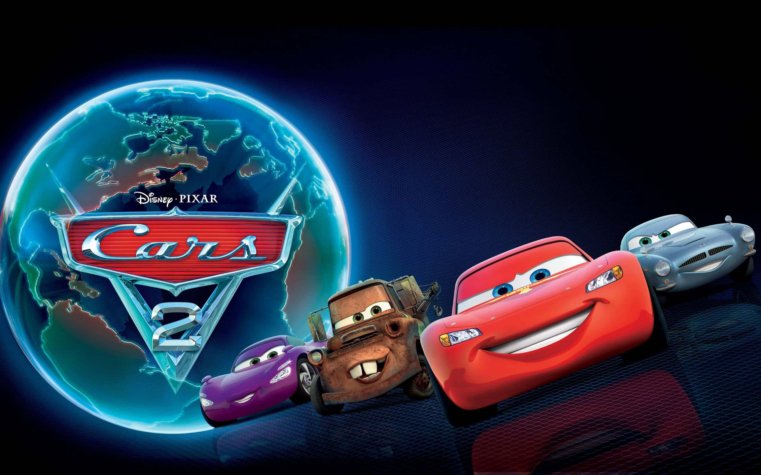 Cars 2 – elokuva, jossa autoja maapallon edessä Taustakuvat