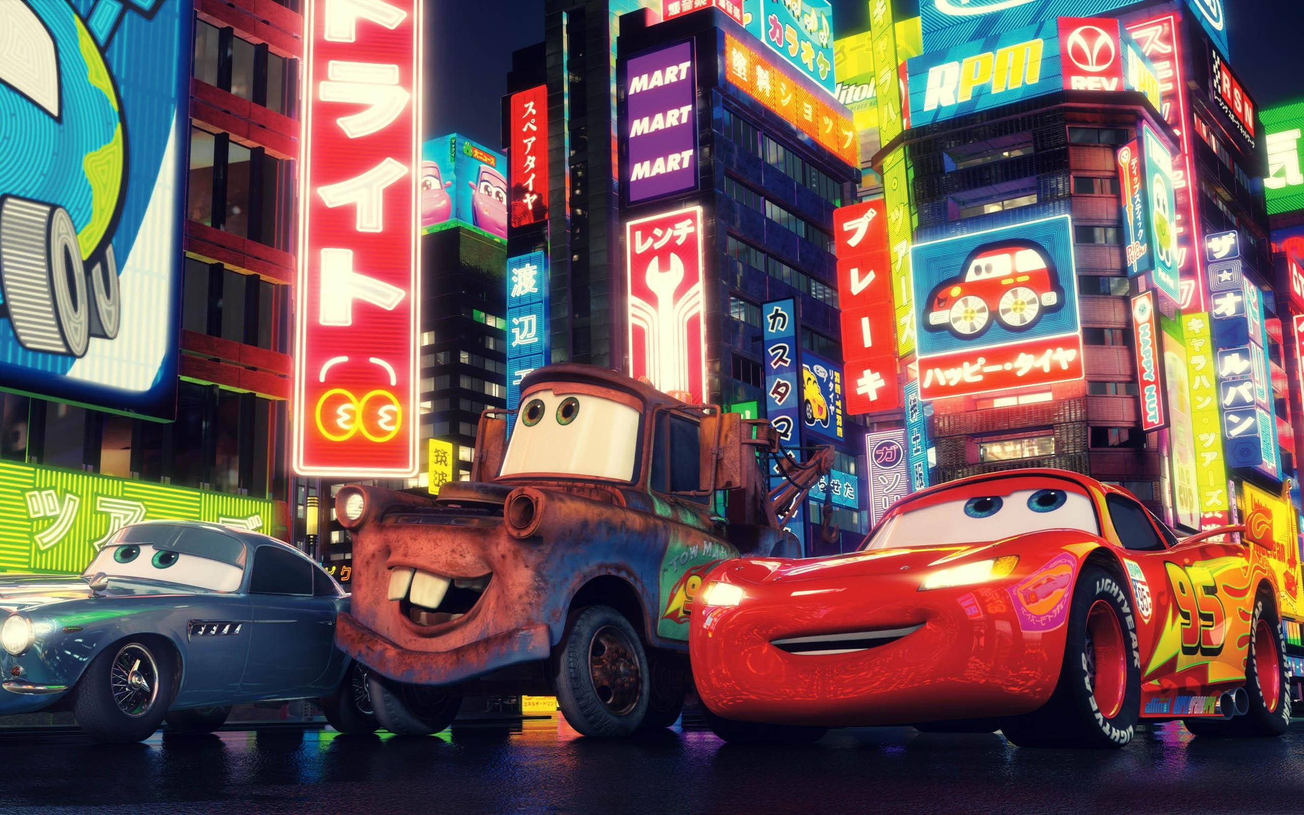 Cars 2 Tokion kadut Taustakuvat