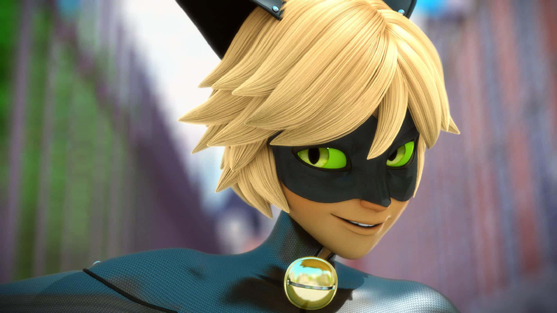 "Cat Noir, valmiina seikkailuun." Taustakuvat