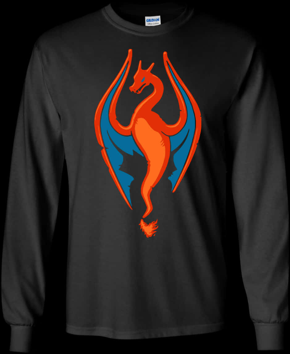 Charizard-teemainen pitkähihainen paita Taustakuvat