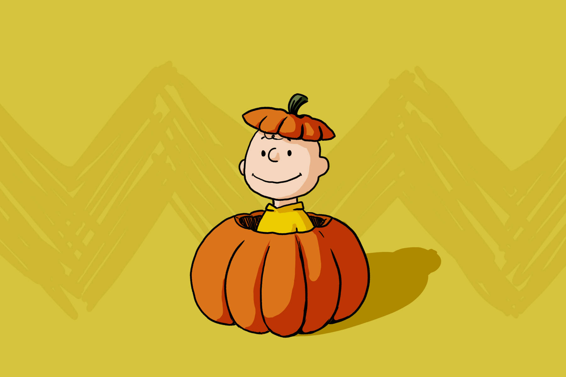 Charlie Brown kurpitsan sisällä Halloweenina Taustakuvat