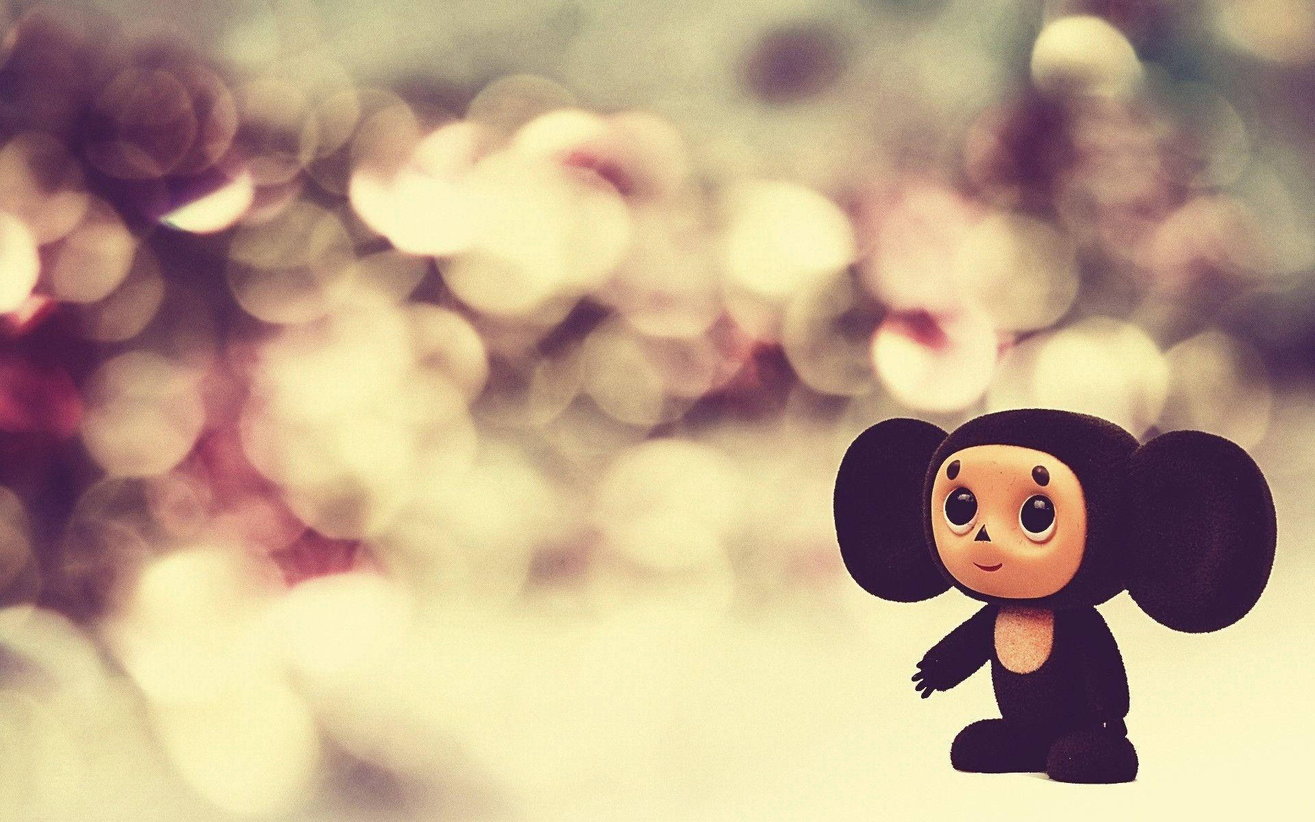 Cheburashka Bokeh Söpö Työpöytä Taustakuvat