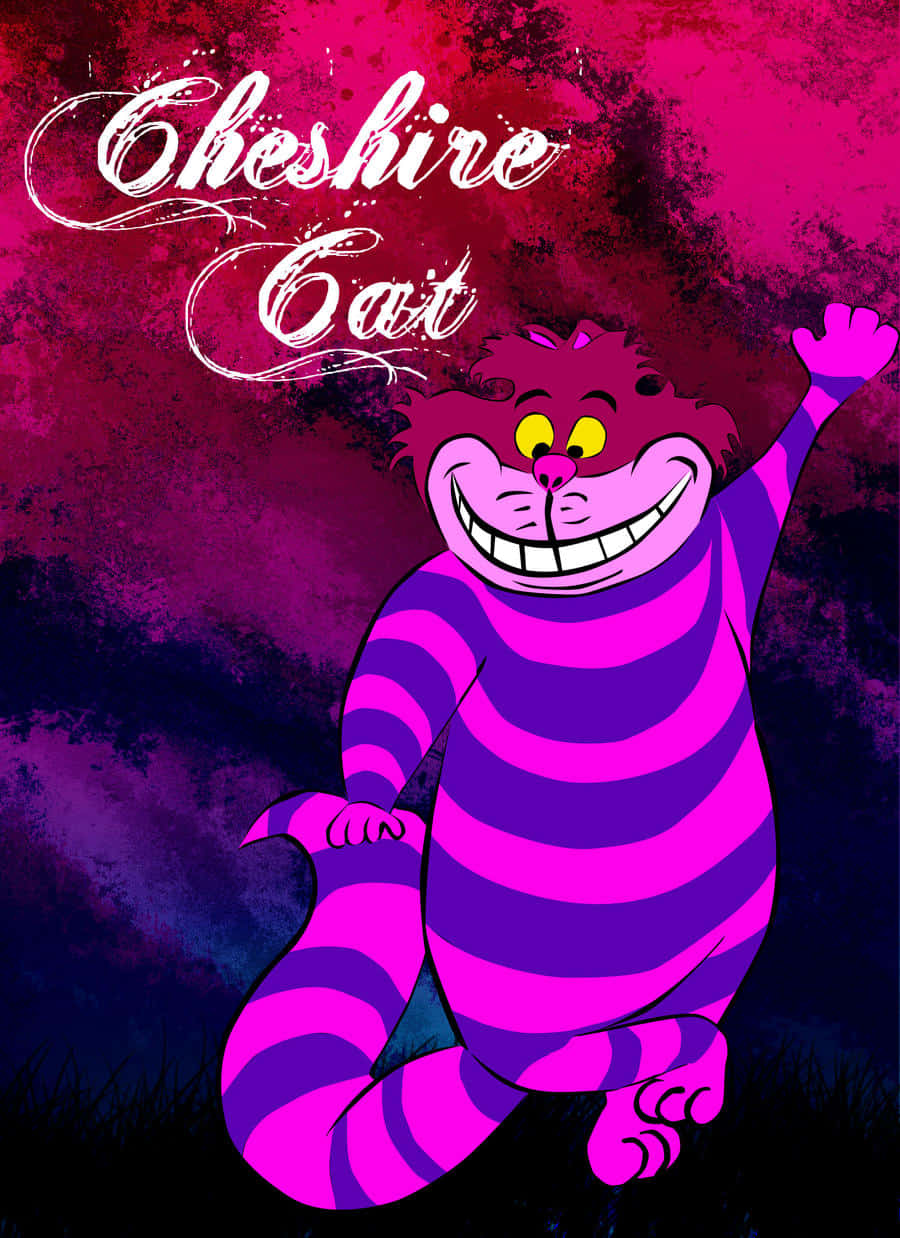 “Cheshire Cat -hymy kukka-taustalla” Taustakuvat