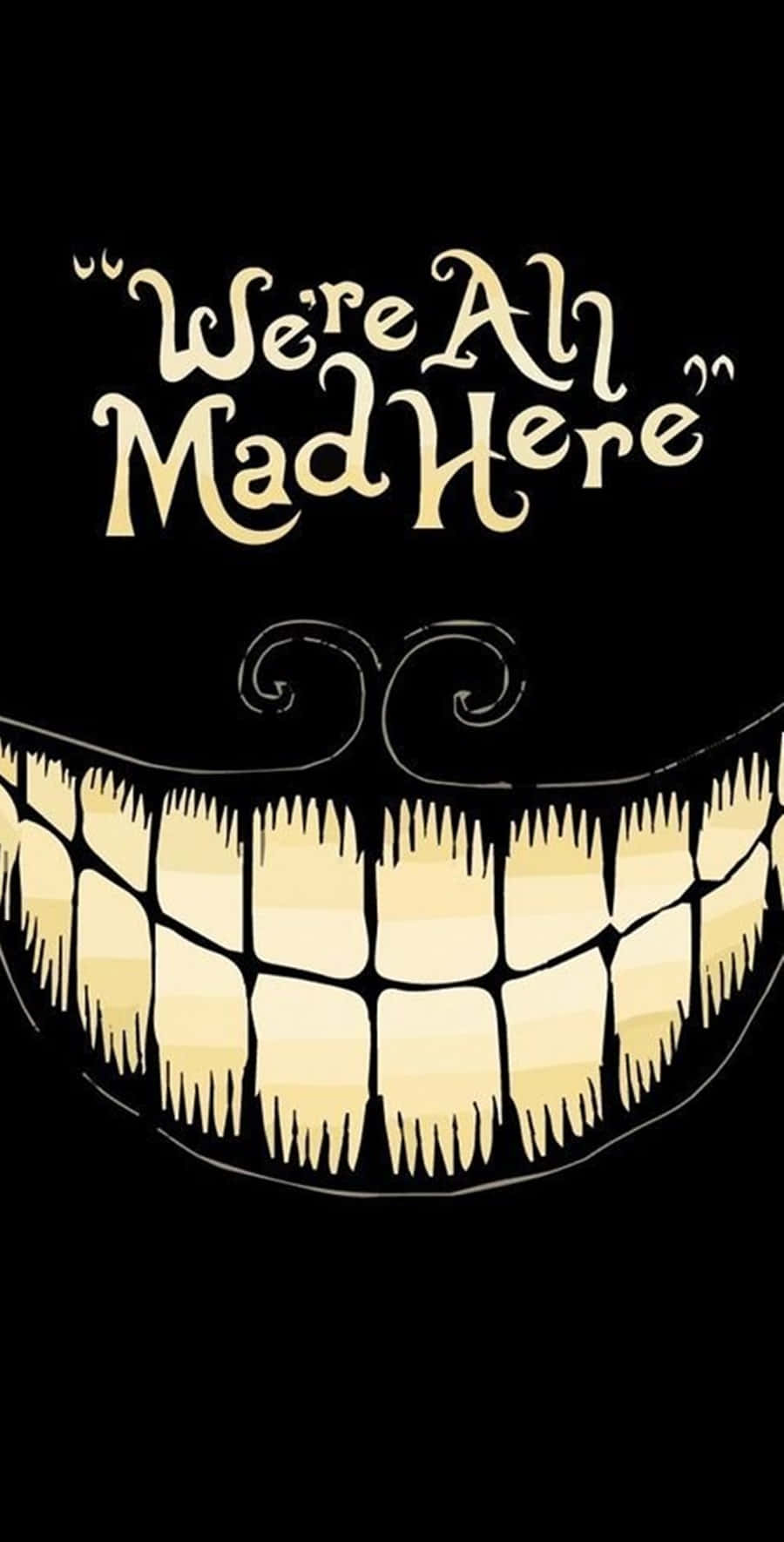 Cheshire Cat - Hymyilevä kissanvirnistys hauska aikuisten puhelin Taustakuvat