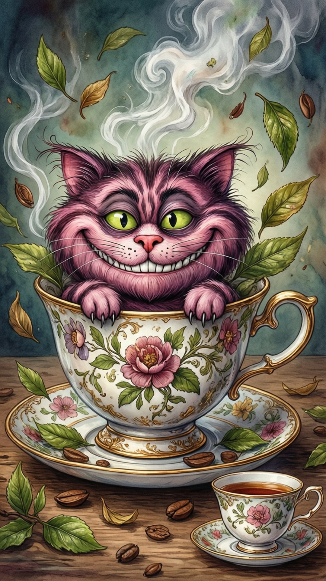 Cheshire teekupissa Taustakuvat