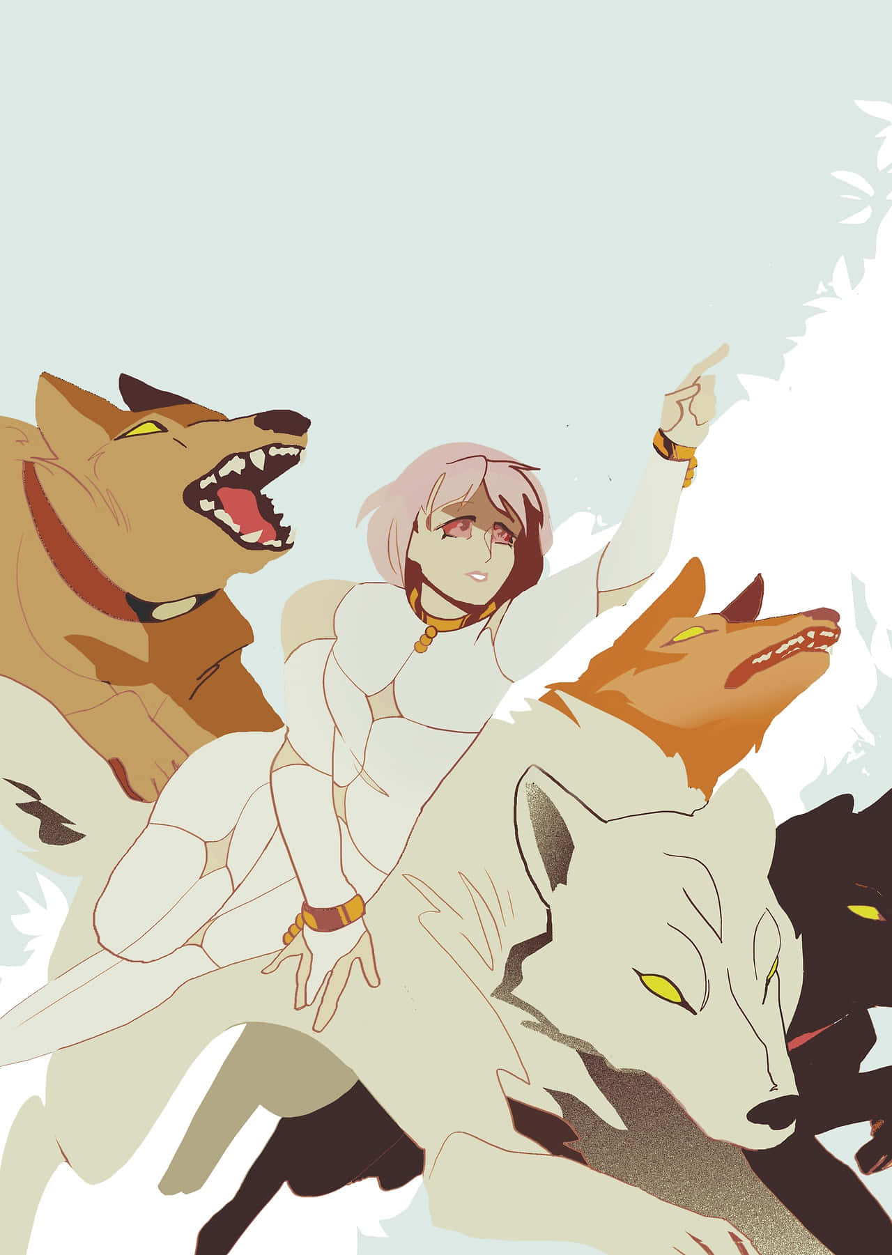 Cheza, kukkaneito, elokuvasta Wolf's Rain Taustakuvat