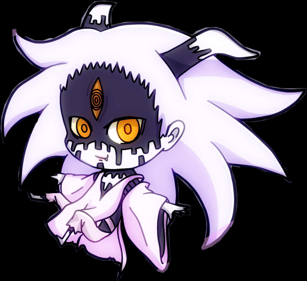 Chibi-hahmo kummituspiirteillä Taustakuvat
