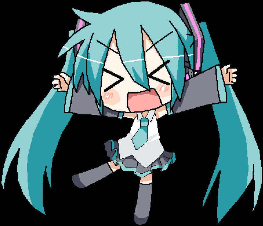 Chibi Hatsune Miku itkee Taustakuvat