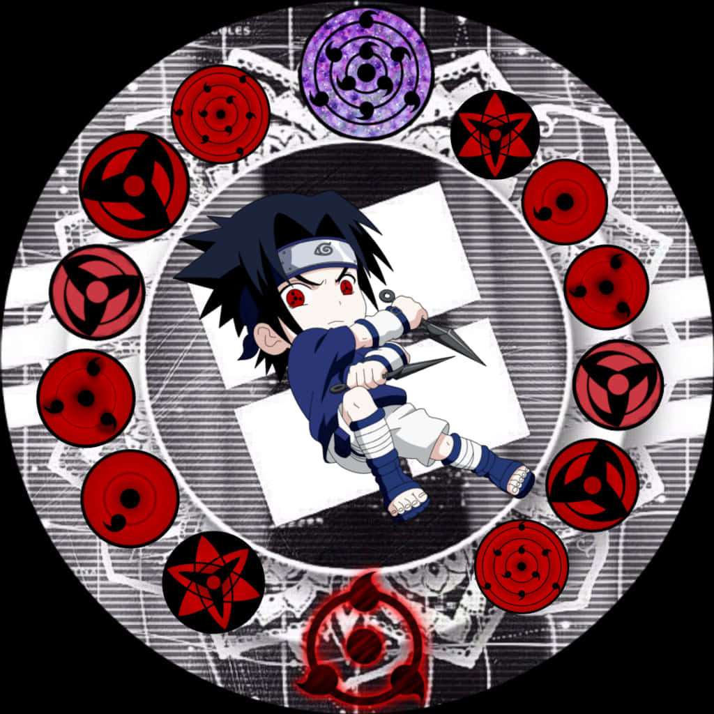 Chibi Itachi Uchiha Mangekyo Sharingan -tausta Taustakuvat
