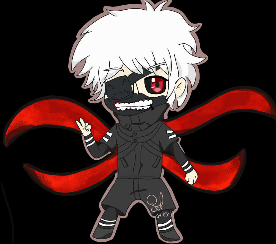 Chibi Kaneki Kagunen kanssa Taustakuvat