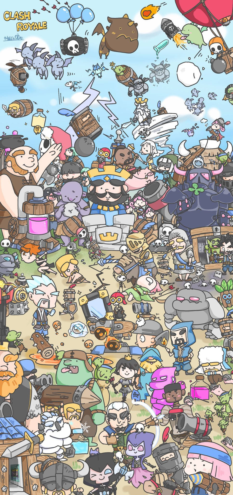 Clash Royale -piirroskarikatyylinen Taustakuvat