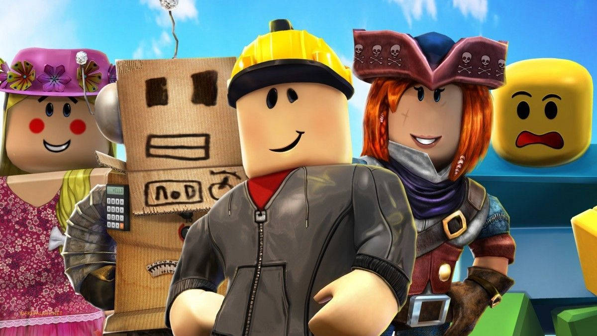 Cool taustakuva avatar-malleista ja -tyyleistä Roblox-videopelissä.