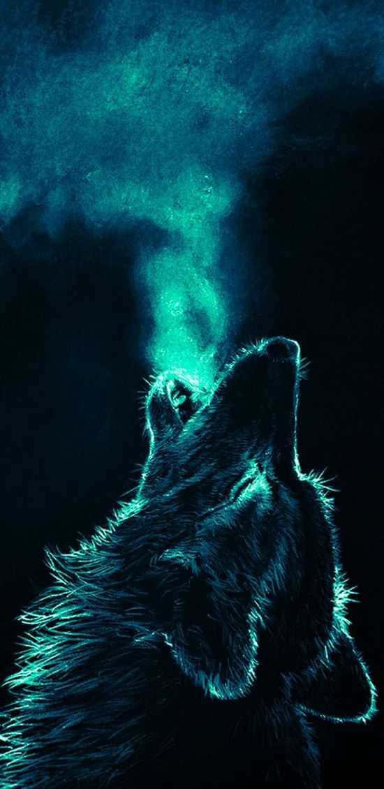 Cool Blue Wolf Puhaltaa Savua Taustakuvat