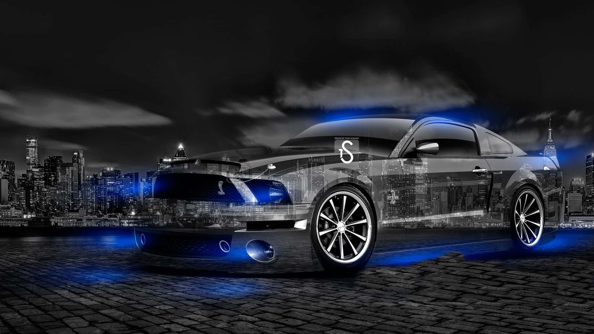 Cool futuristinen auto kuva Taustakuvat