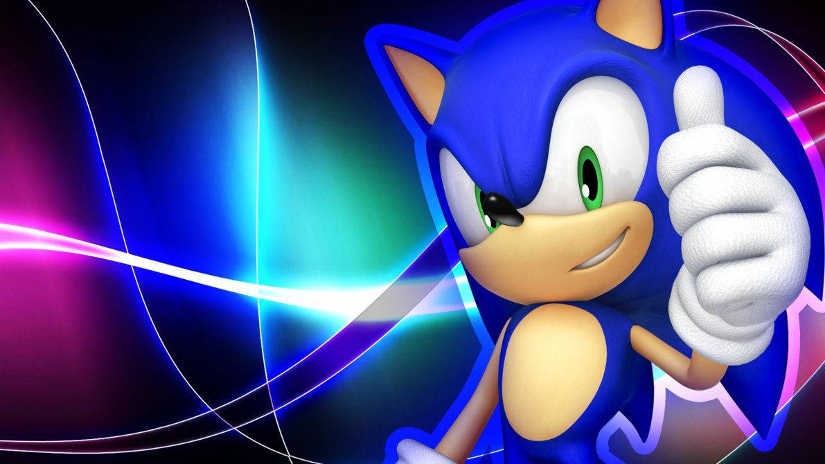 Mahtava siili Sonic antaa peukun taustakuva.