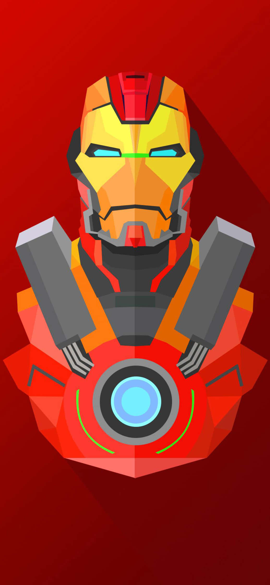 Cool puna-oranssi Iron Man iPhone Taustakuvat