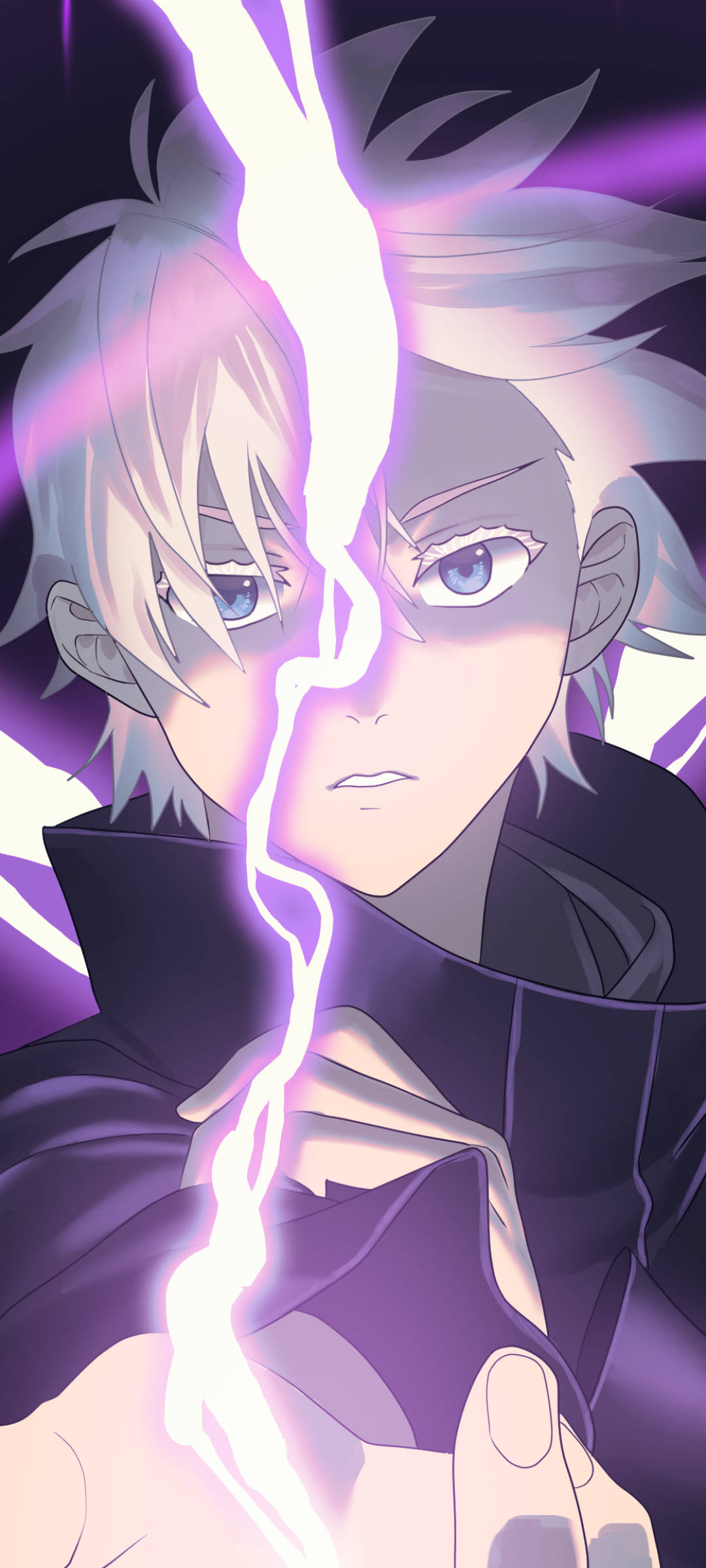 Cool Purple Thunder Satoru Gojo Jujutsu Kaisen -puhelin Taustakuvat