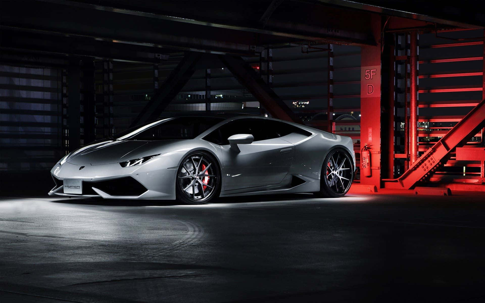 Cool Silver 2015 Lamborghini Huracan Auto Taustakuvat