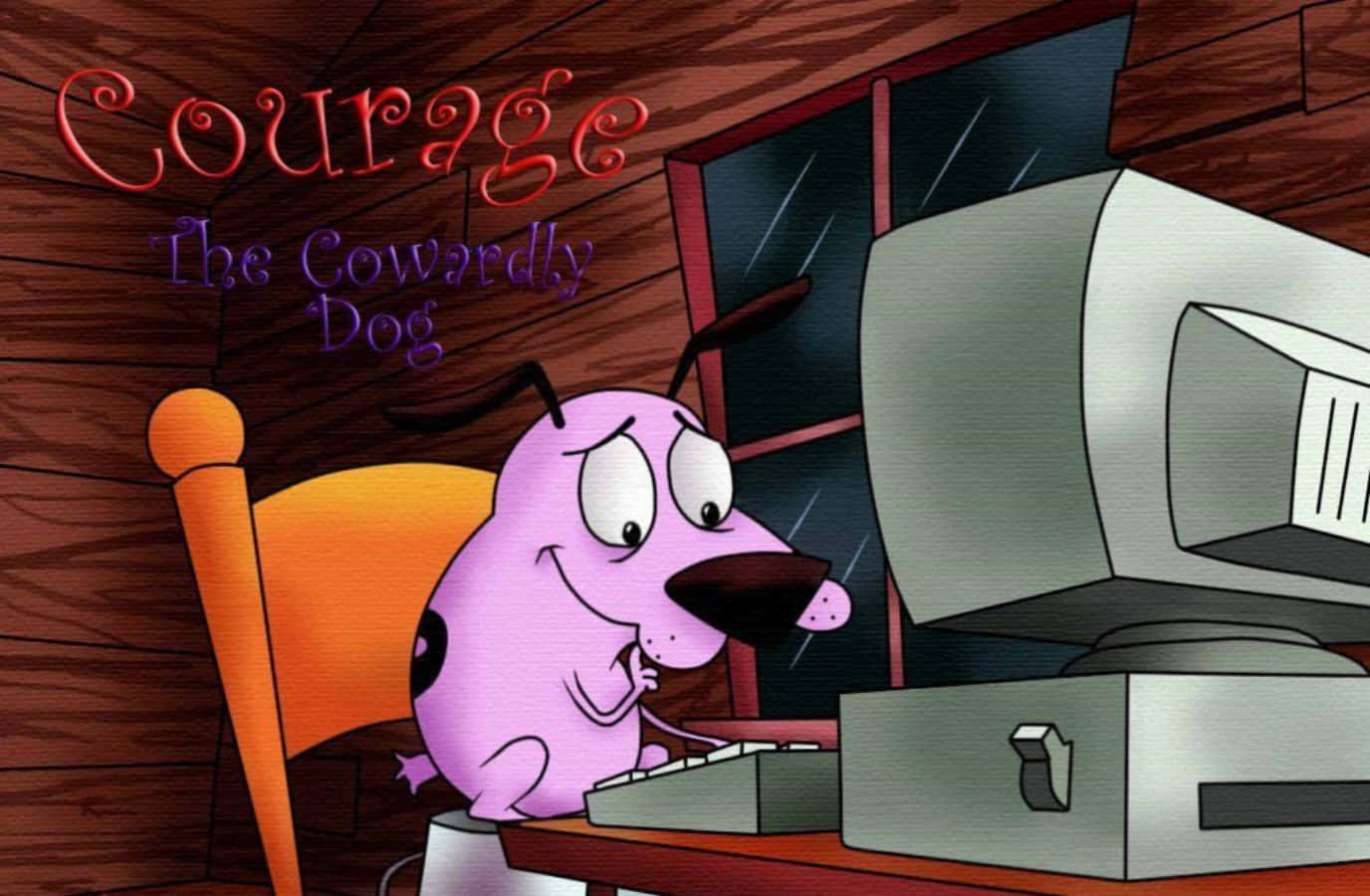 Courage The Cowardly Dog käyttämässä tietokonetta Taustakuvat