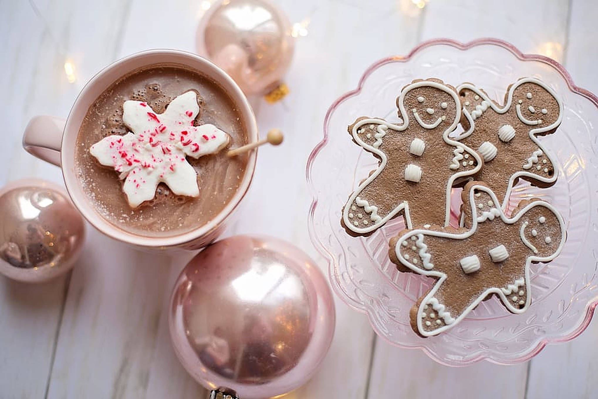 Cozy Christmas Estetiikka Pinkki Taustakuvat