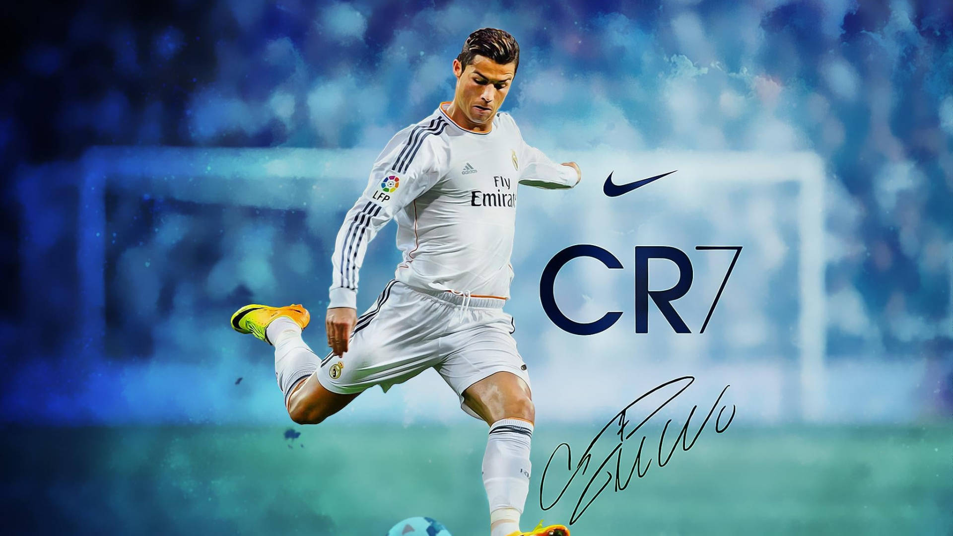 CR7 HD Abstrakti Sininen Tausta Taustakuvat