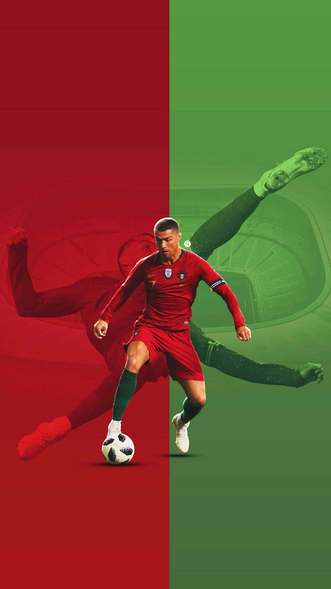 Cristiano Ronaldo toiminnassa Taustakuvat
