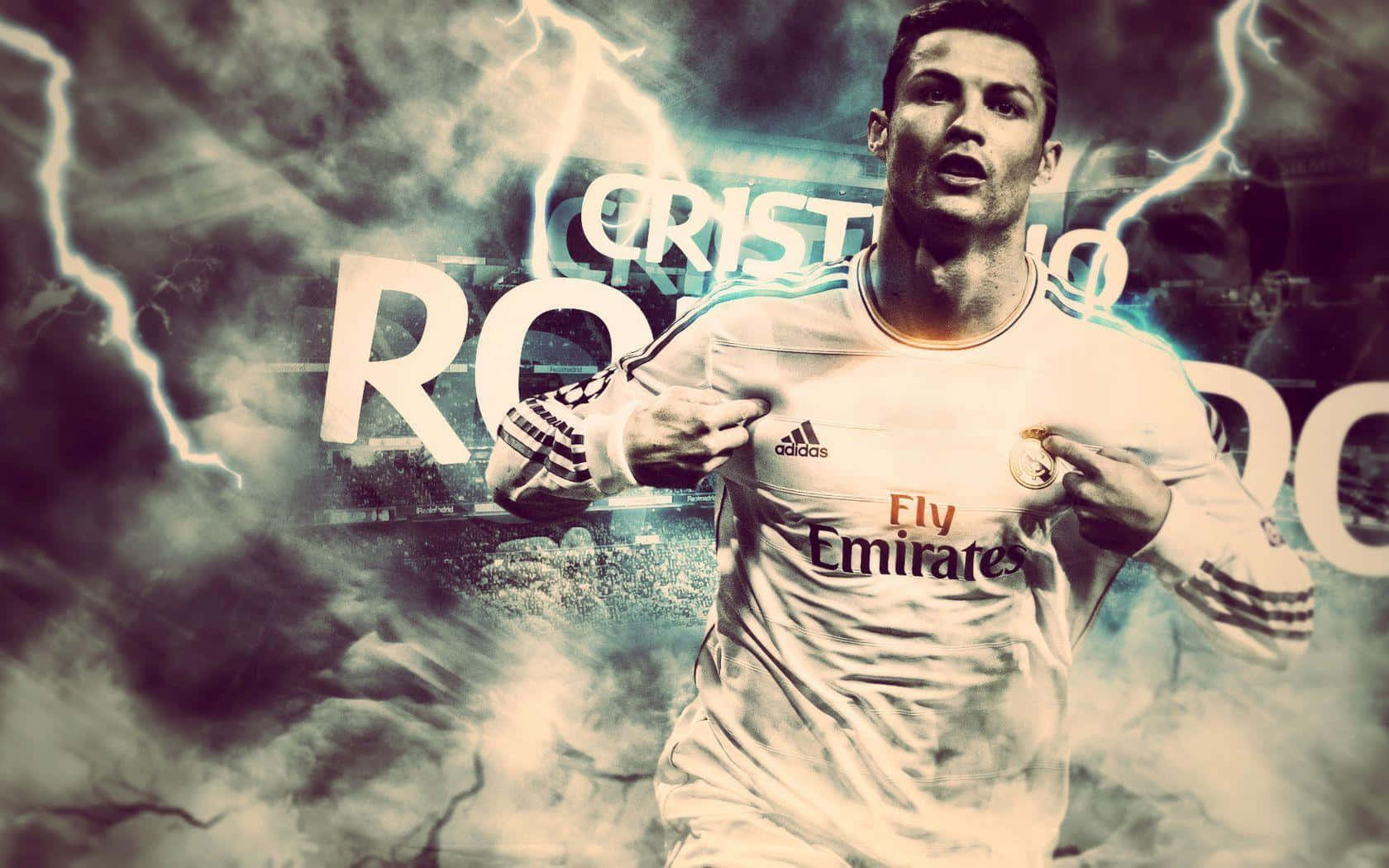 Cristiano Ronaldo juhlii maalin jälkeen Taustakuvat