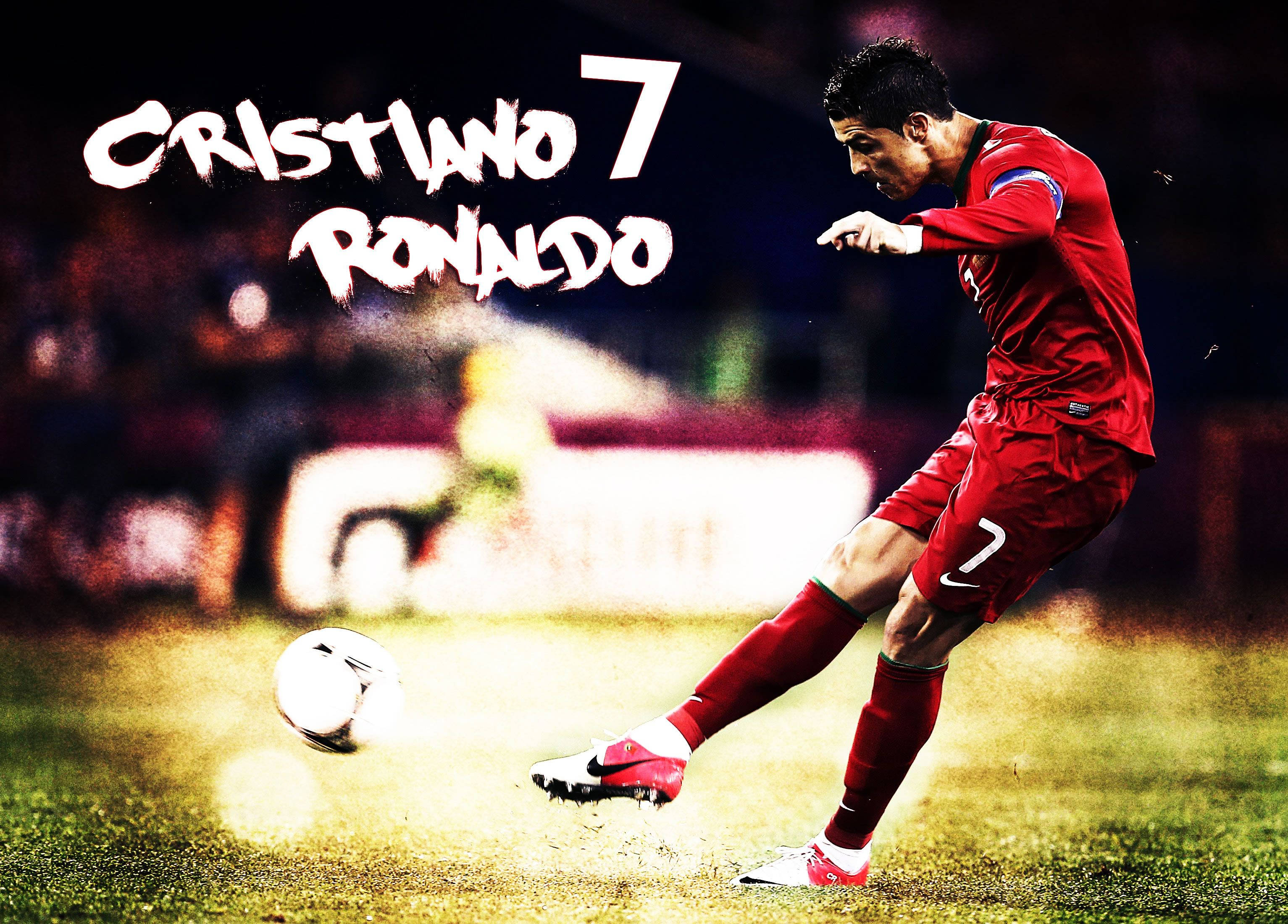 Cristiano Ronaldo Cool Mid Kick - grafiikkataidetta Taustakuvat