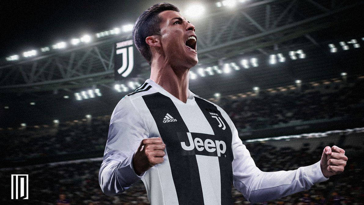 Cristiano Ronaldo juhlii voittoa -taustakuva.
