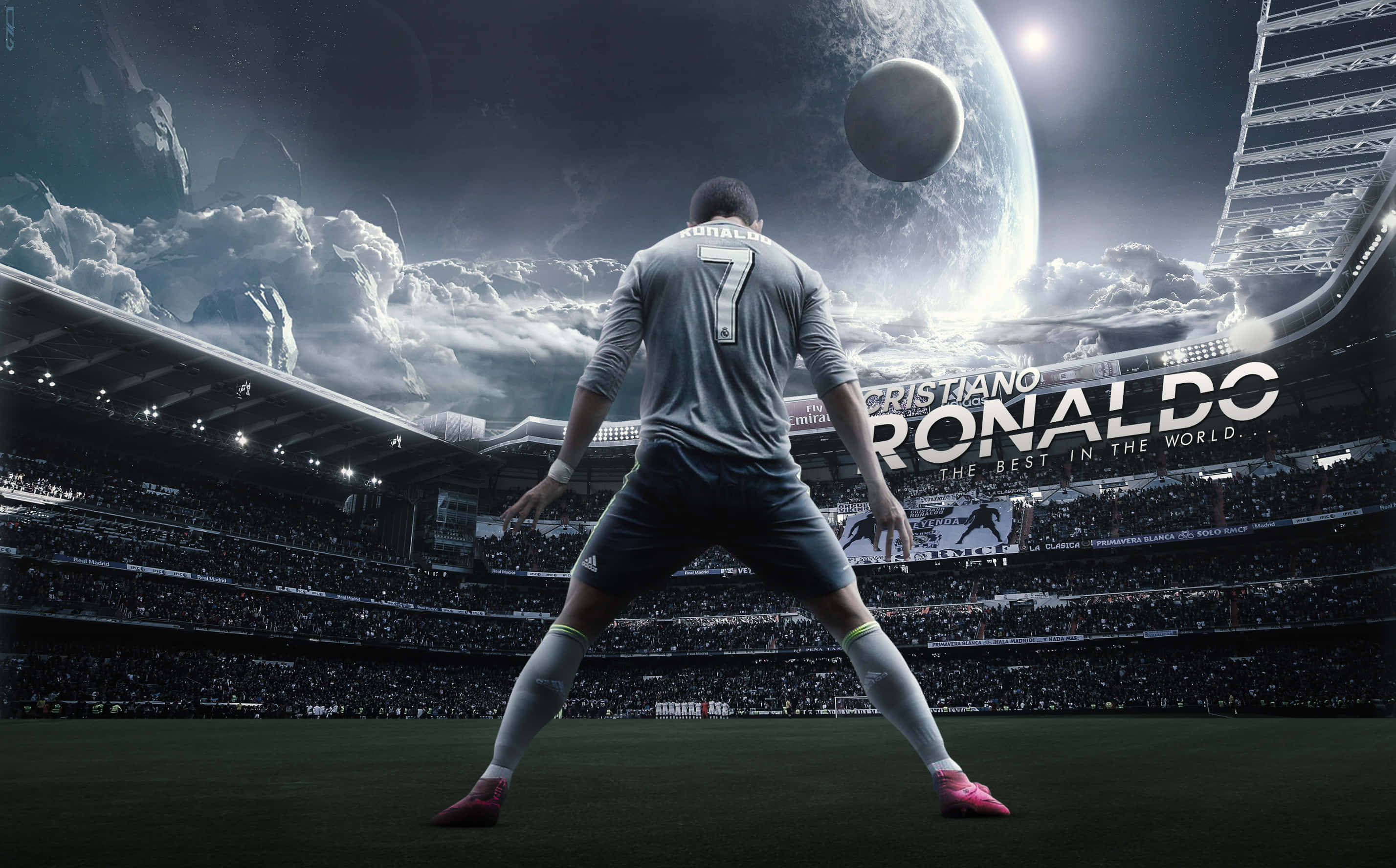 Cristiano Ronaldo juhlimassa maalia kentällä Taustakuvat