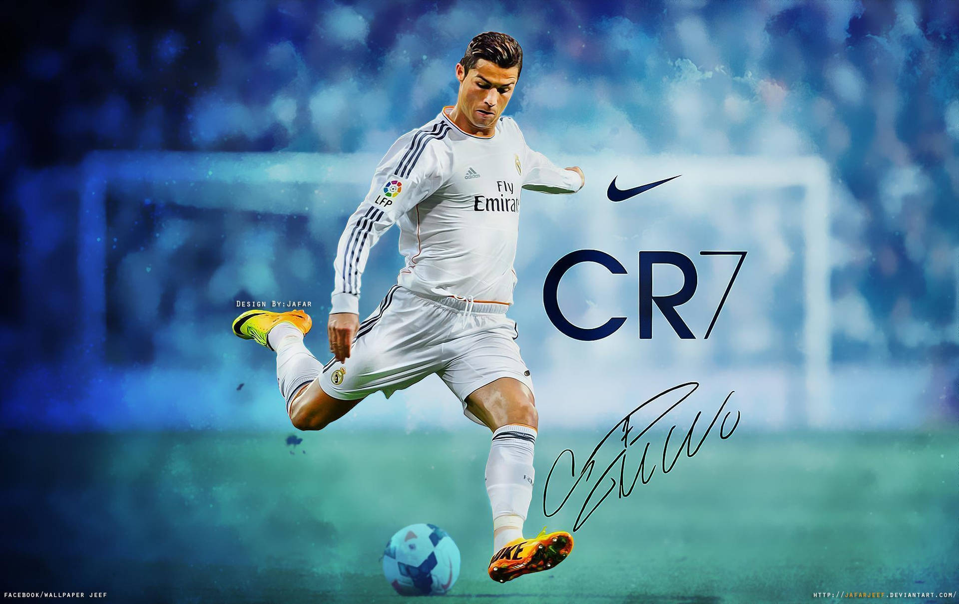 Cristiano Ronaldo -maalaustehostetaideteos -taustakuva.