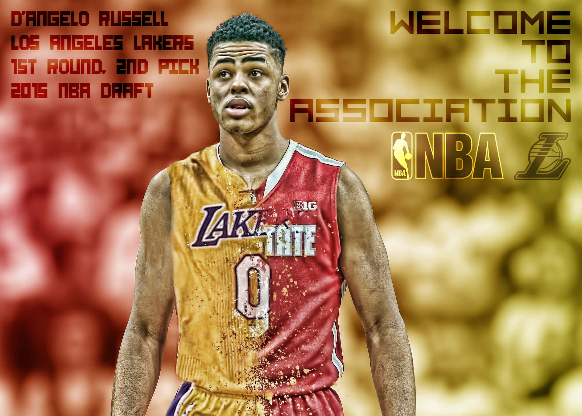D'Angelo Russell Punainen Keltainen Taustakuvat