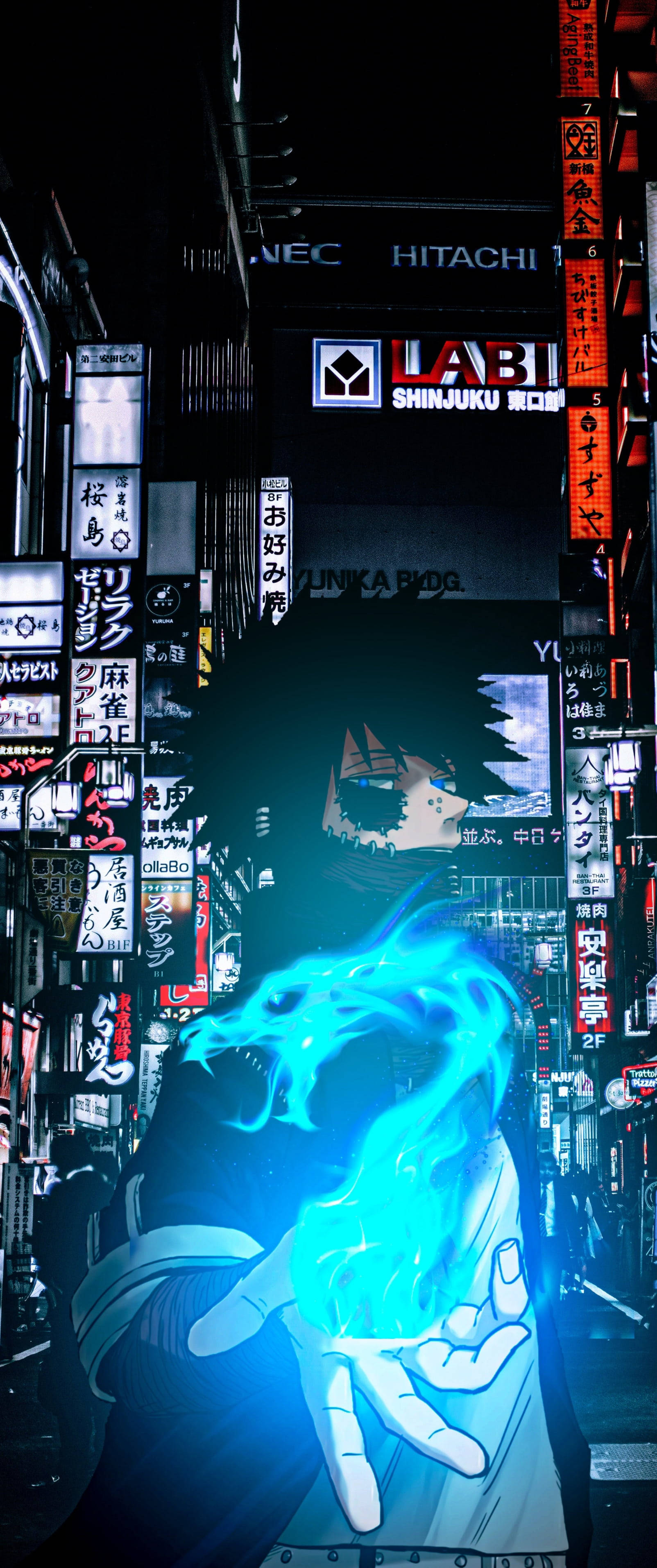 Dabi sinisellä tulella My Hero Academia -puhelimessa Taustakuvat