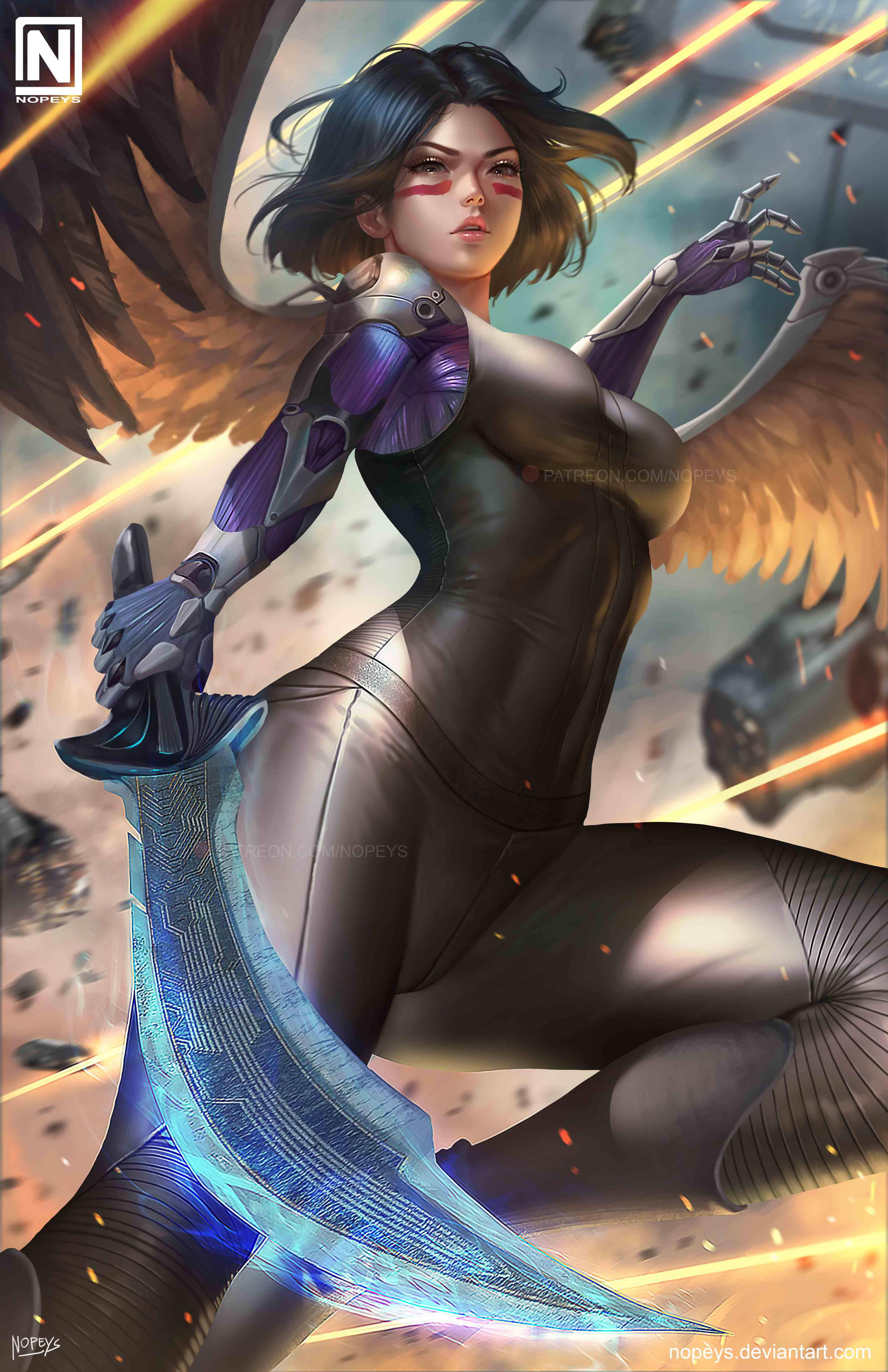 Damaskoksen terä Alita: Battle Angel Taustakuvat
