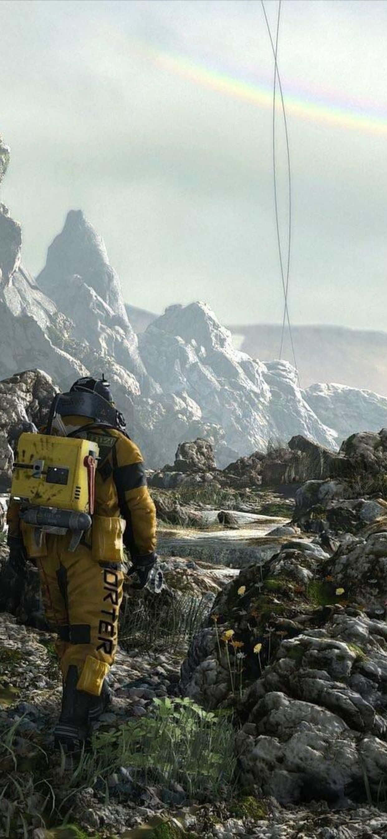 Death Stranding ja iPhone Xs Max yhdistyvät eeppiseksi seikkailuksi. Taustakuvat