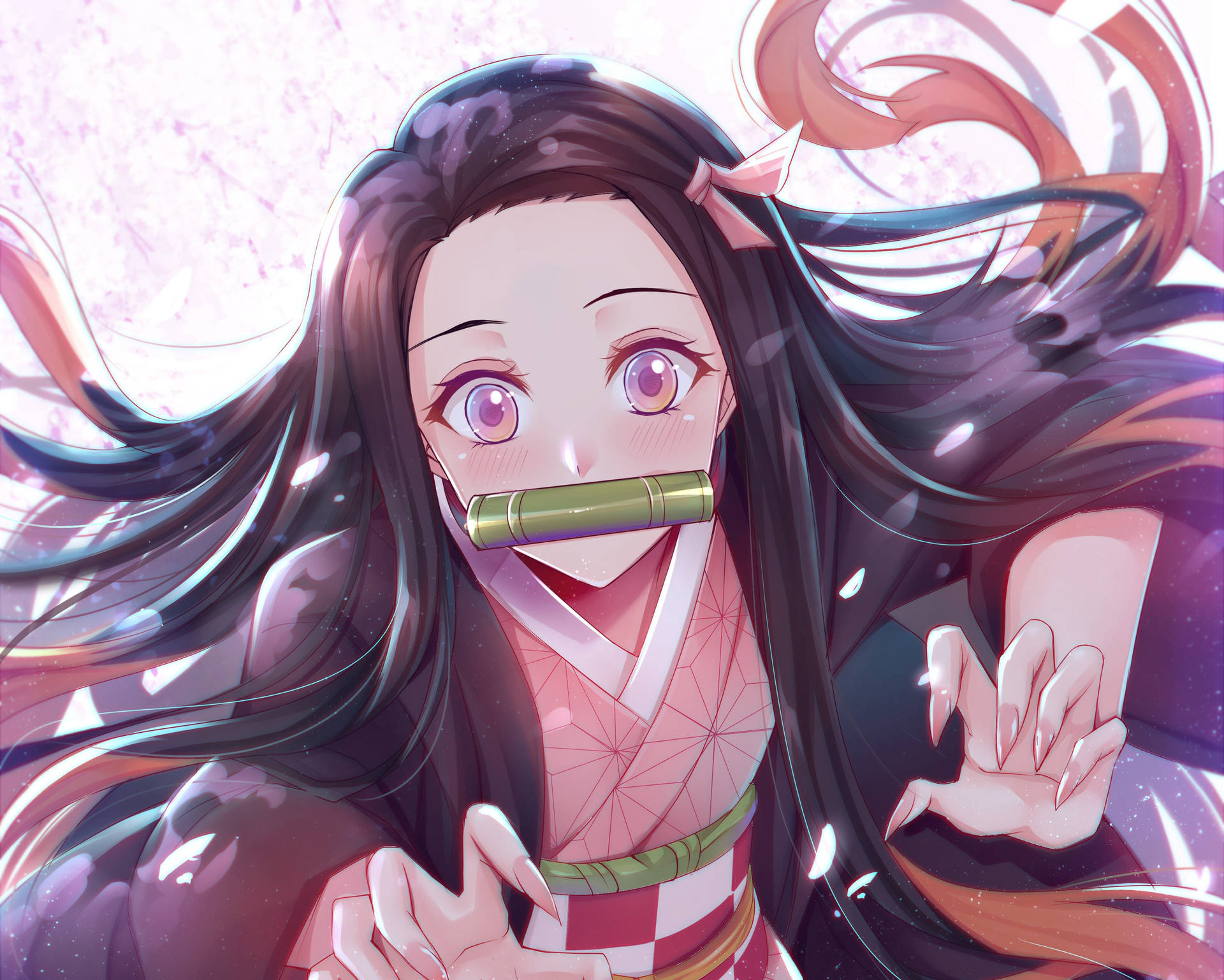 Demon Slayer 4k Nezuko-fanitaide taustakuva