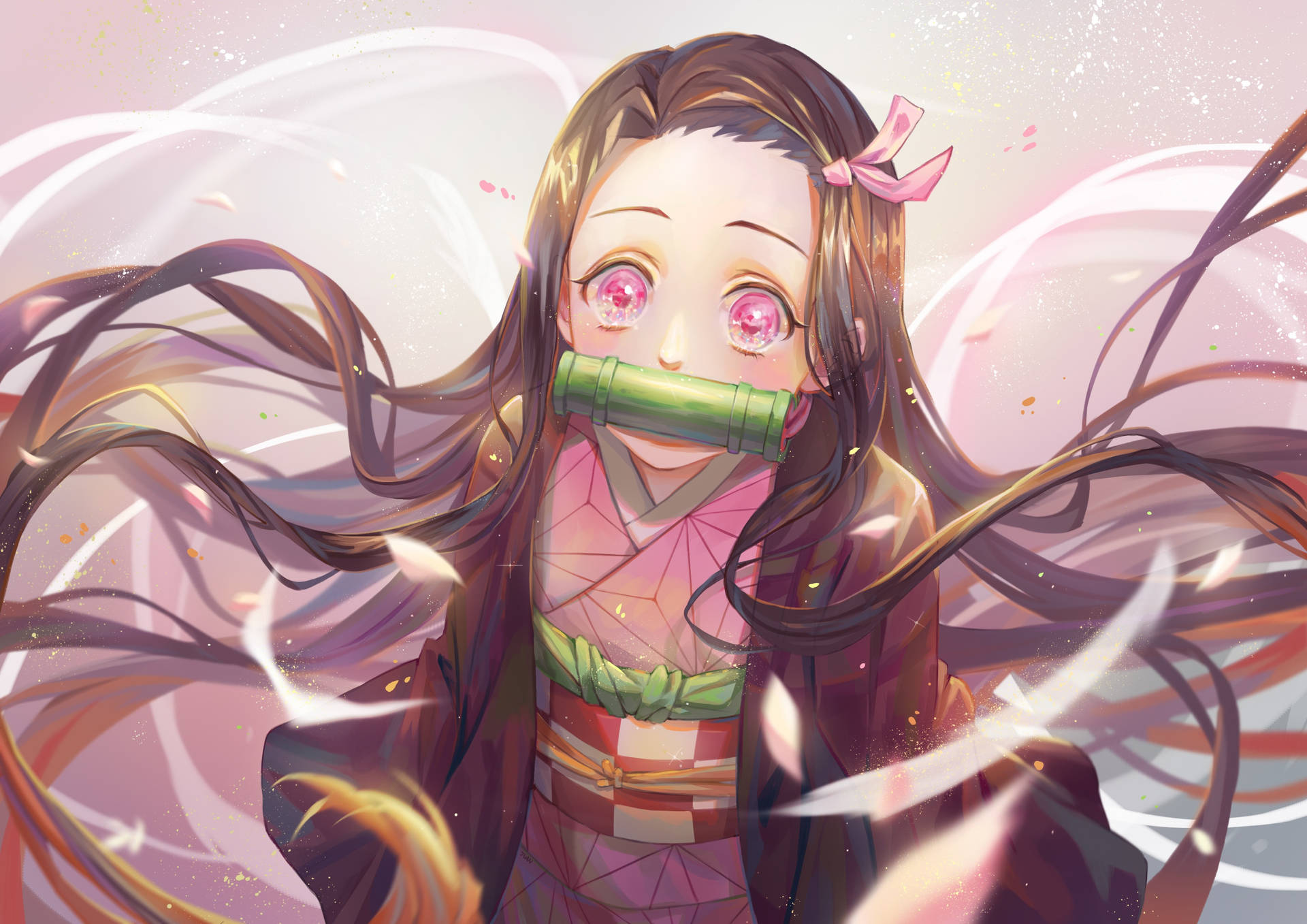 Demon Slayer 4k Nezuko Söpö Taustakuva