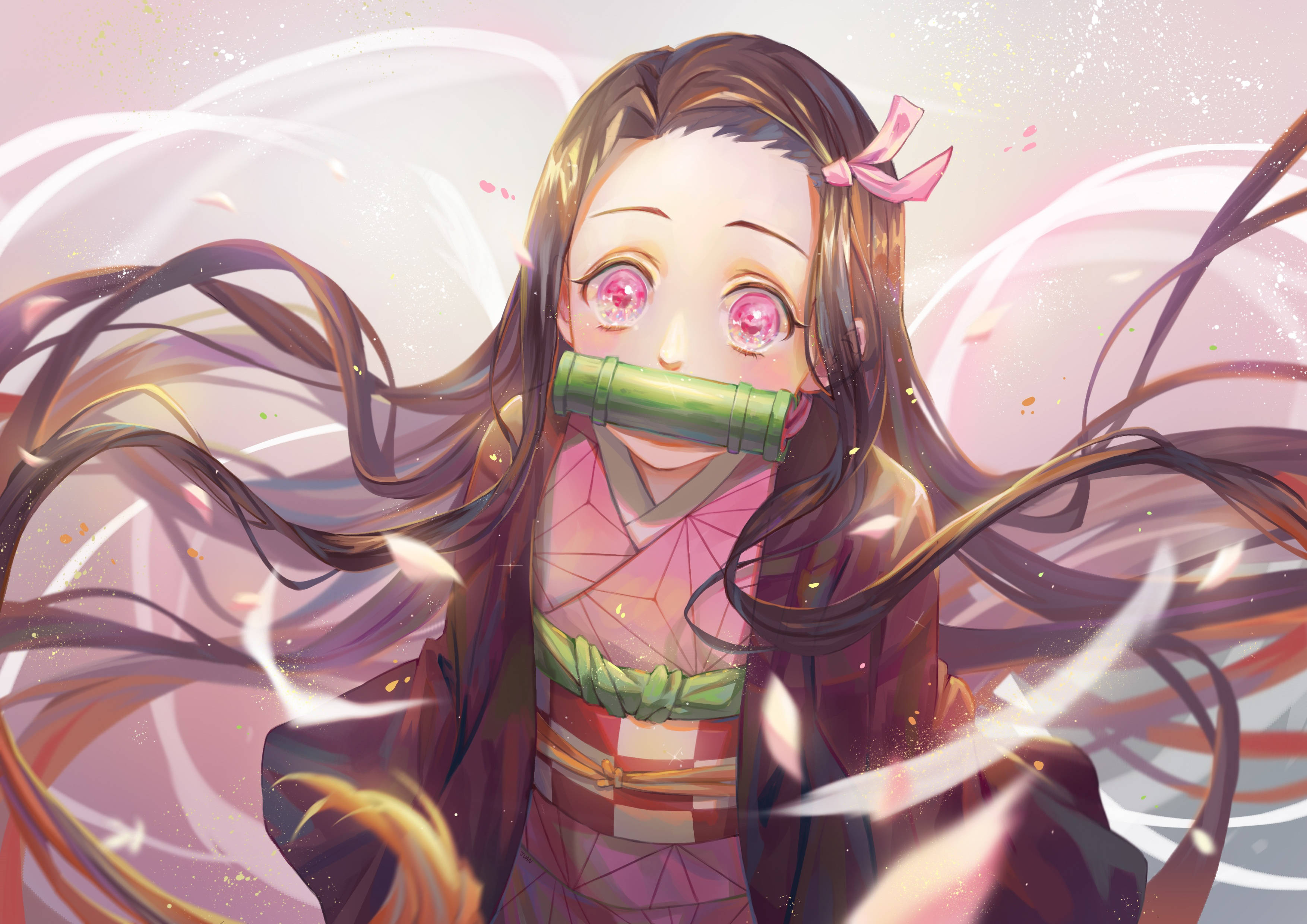 Demon Slayer 4K Nezuko Söpö Taustakuvat