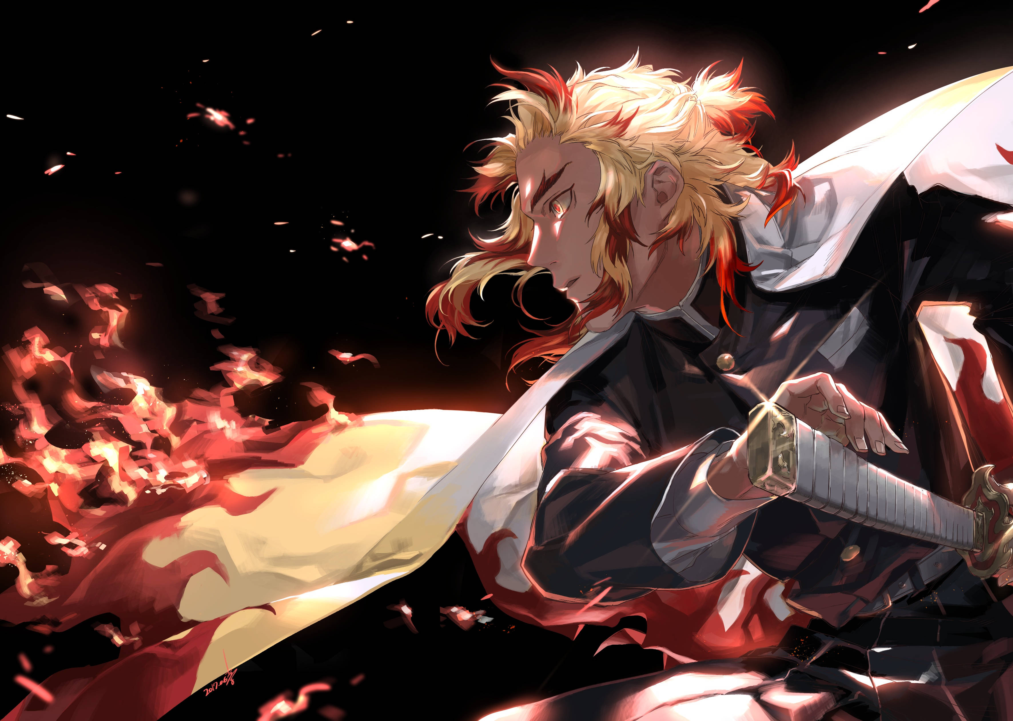 Demon Slayer 4K Rengoku Tuli Taustakuvat