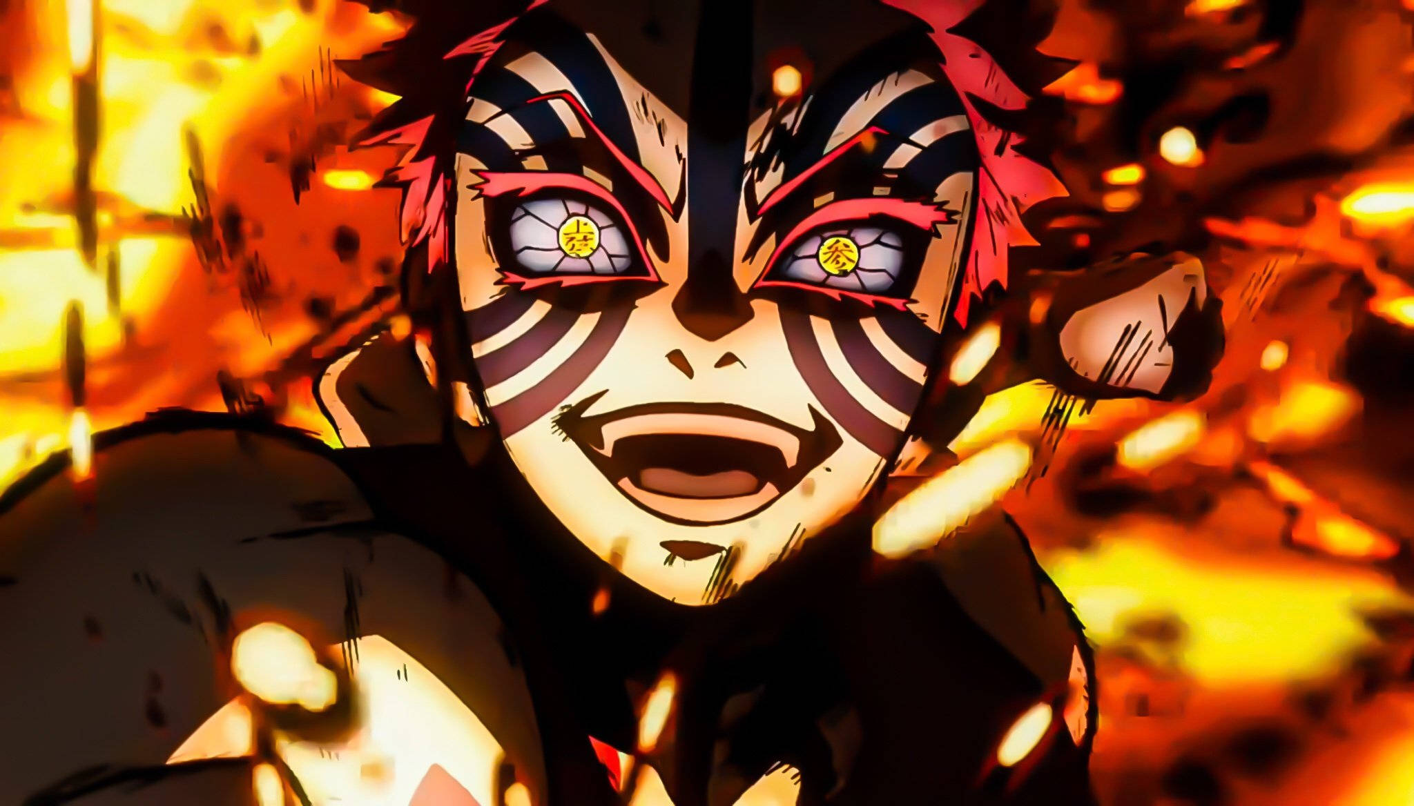 Demon Slayer Akaza Häiriö Demoni Tekniikka Taustakuvat