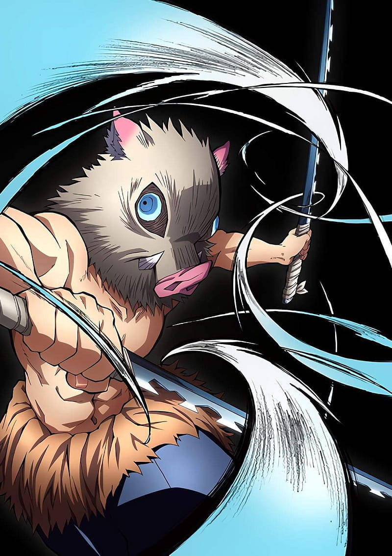 Demon Slayer Inosuke taisteluasento vesisuihkut Taustakuvat