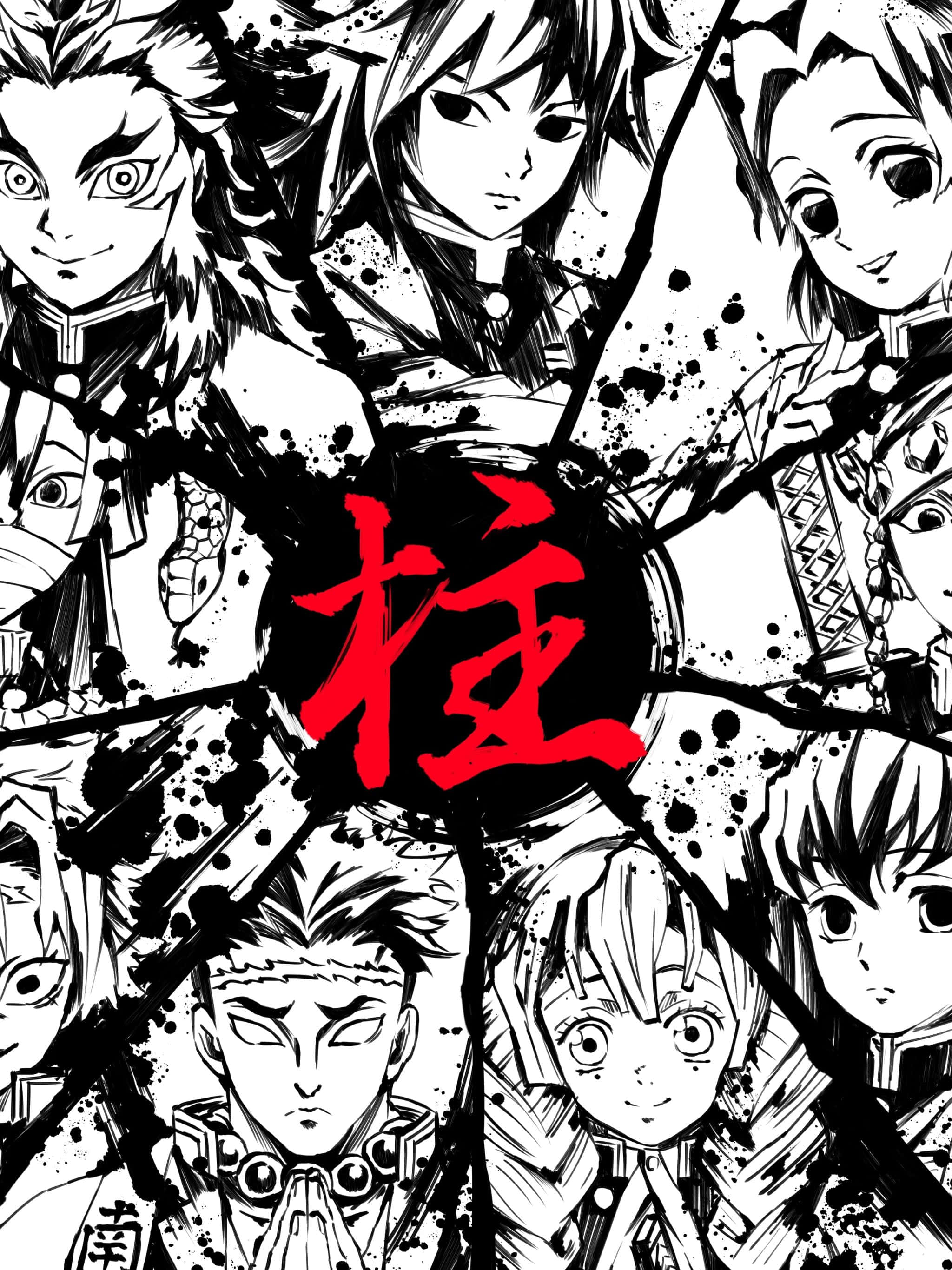 Demon Slayer Manga iPhone Lukitusnäyttö Taustakuvat