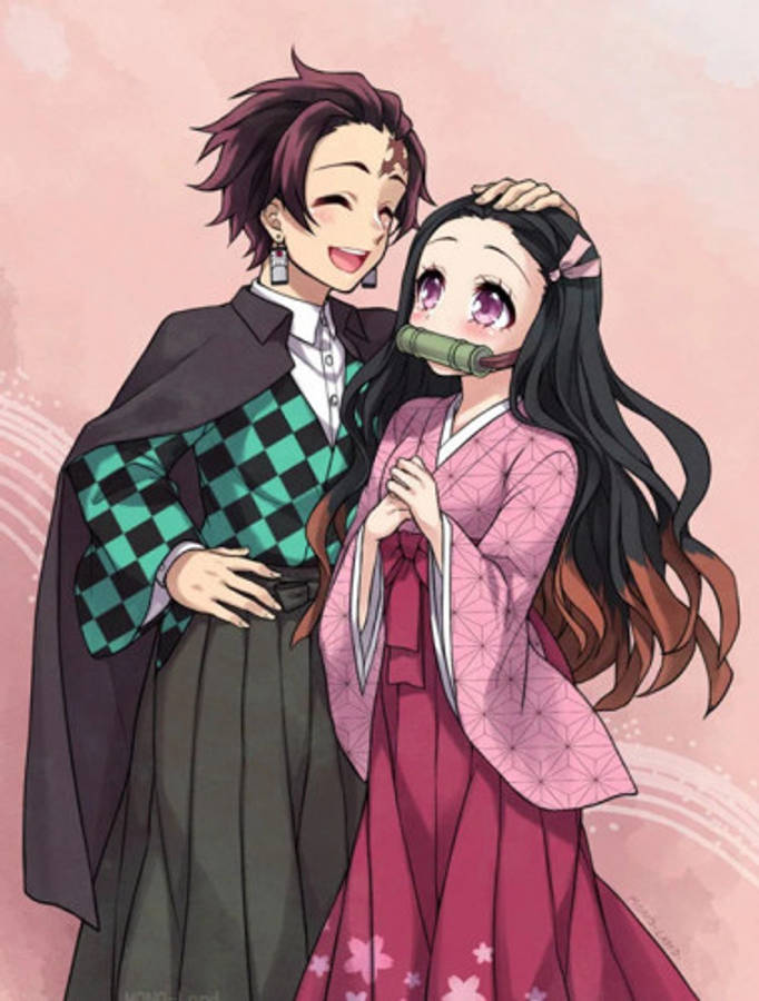 Demon Slayer Nezuko veljen kanssa Taustakuvat