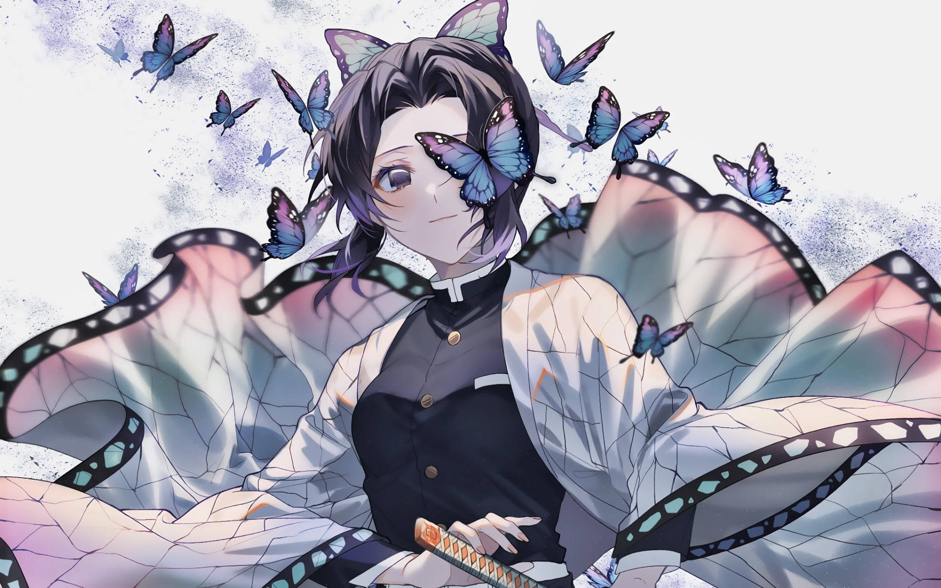 Demon Slayer Purppura Ja Siniset Perhoset Shinobu PFP Taustakuvat