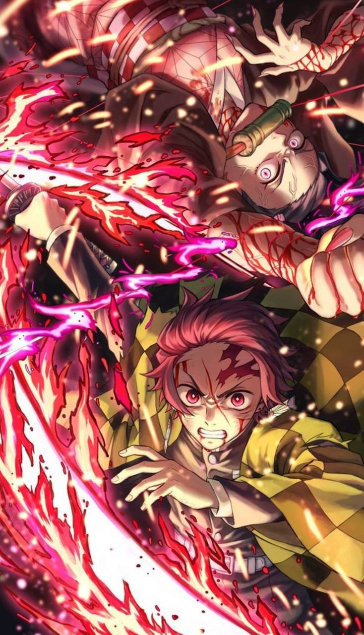 Demon Slayer Tanjiro Raivoava Aurinko Taustakuvat