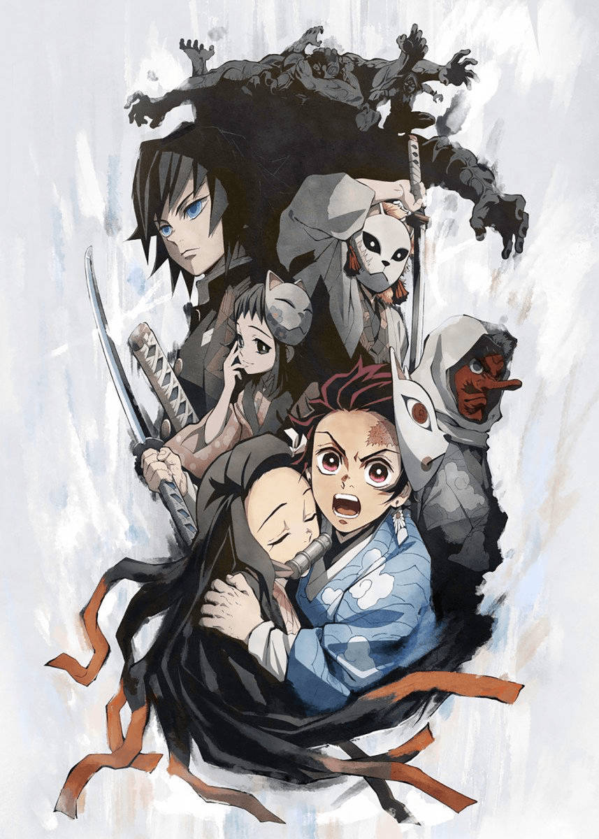 Demon Slayer Tanjiro-hahmot Taustakuvat