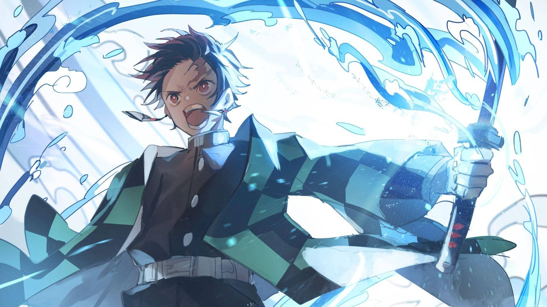 Demon Slayer Tanjiro huutaa Taustakuvat