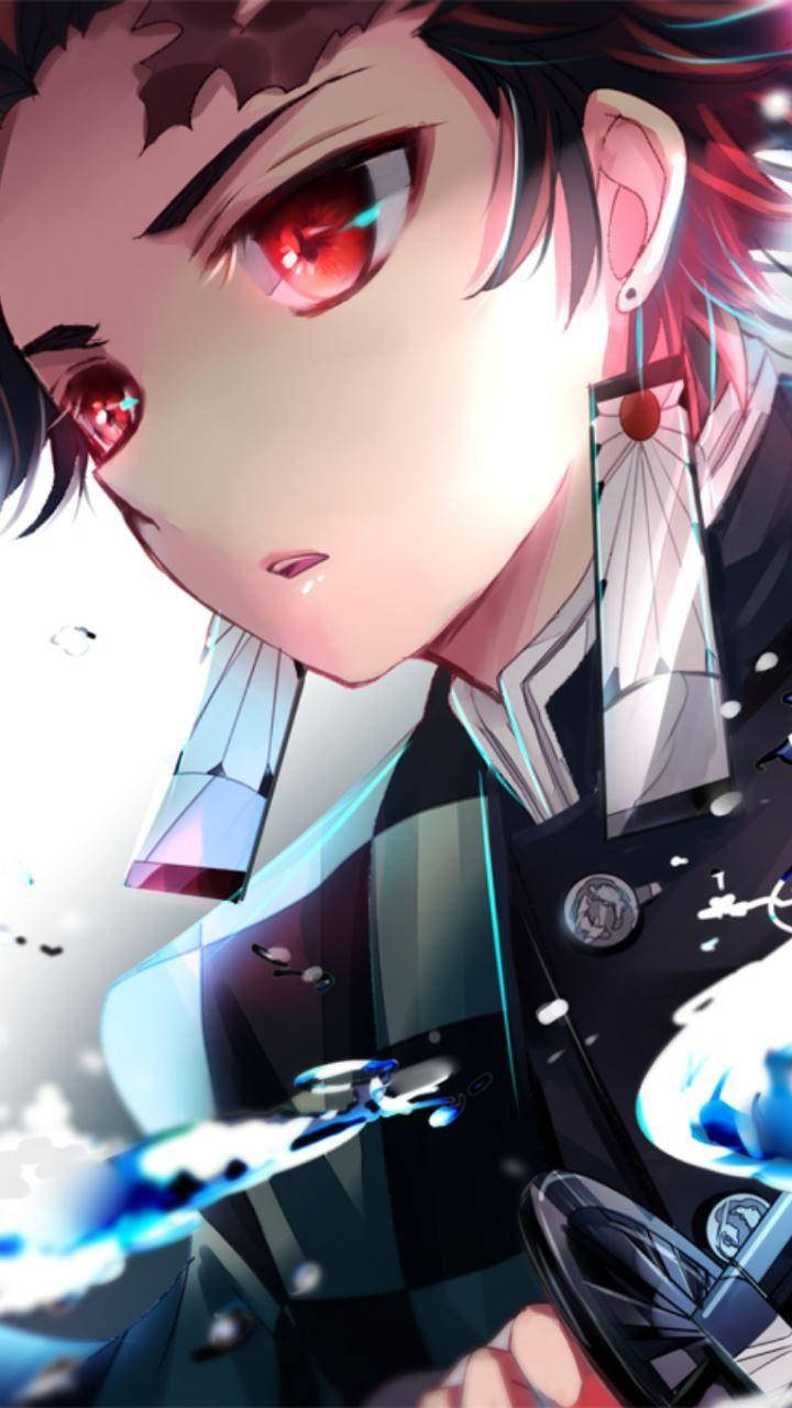 Demon Slayer Tanjiro Tulipunainen Silmä Taustakuvat